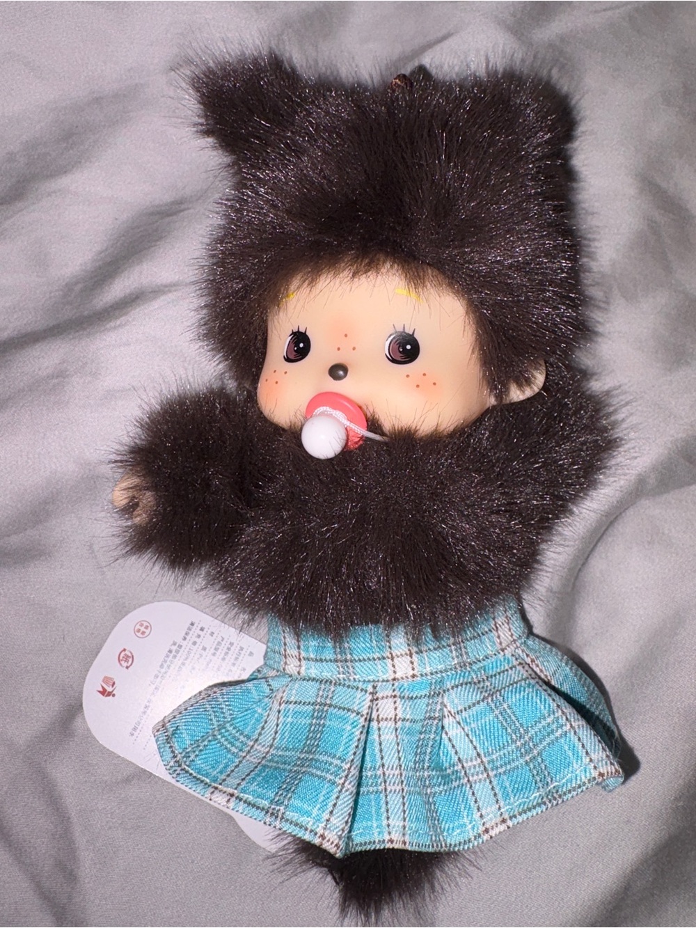 New 6 inch female Monchichi in skirt
